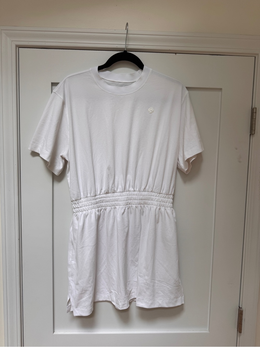 lululemon athletica White Mini Dress with Cinched Waist